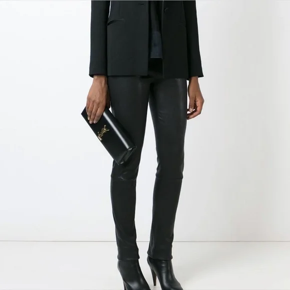 Like New! YSL Saint Laurent Monogram Kate Clutch Cavier Leather MSRP $1,595 - Picture 8 of 16